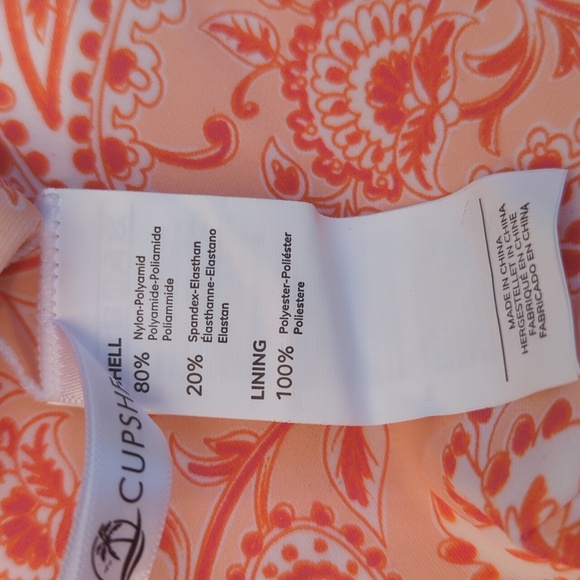 Cupshe Mandarins Paisley Ladder Trim Lace-Up Monokini Swimsuit - Large NWT - Picture 5 of 6